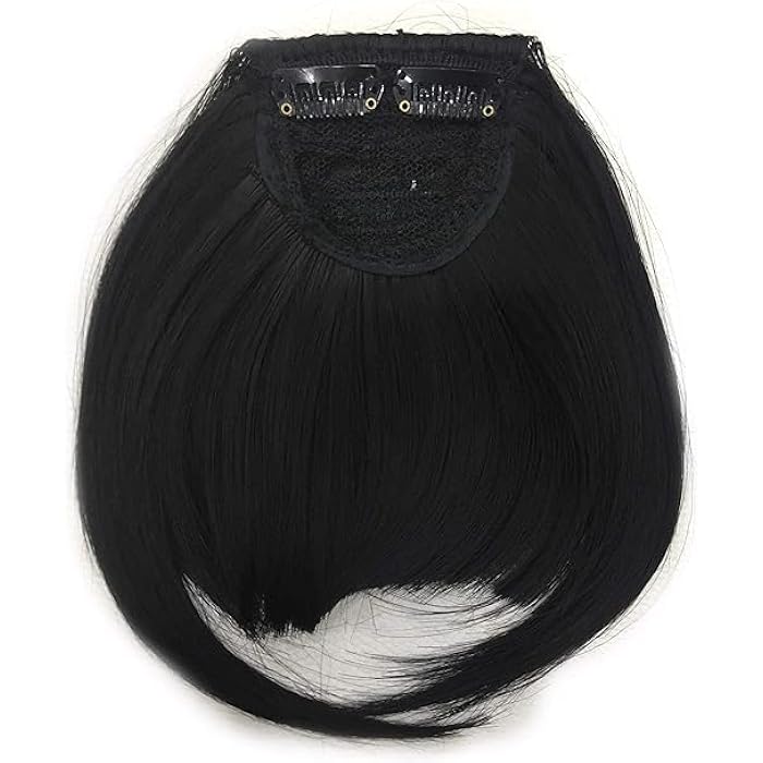 DILLARDS Synthetic Hair Extension Short Bangs Black For Daily Use - Image 1